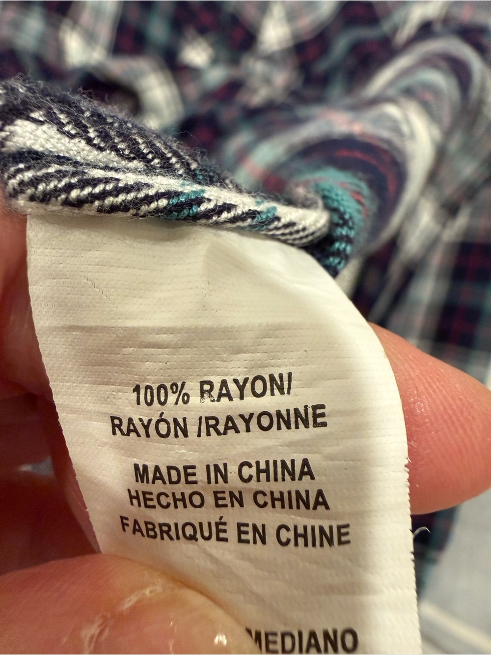 Rails Navy, Teal & White Plaid Button-Down Shirt - Picture 7 of 7